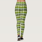 Groen geschulpte drakenschaal patroon leggings (Achterkant)
