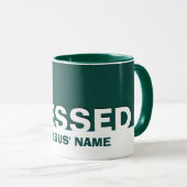 Groen GESEGEND In Jezus' Naam Christelijk Mok (Voorkant rechts)
