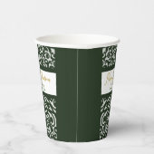 Groen gesneden kerst ornamenten papieren bekers (Rechts)