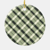 Groen gespeelde patroon Modern script Vrolijk kers Keramisch Ornament (Achterkant)