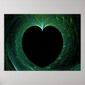 Groen gespikkeld hart poster (Voorkant)