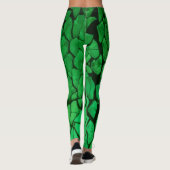 Groen gesplatteerd glas leggings (Achterkant)