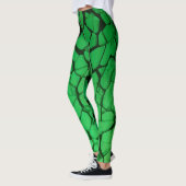 Groen gesplatteerd glas leggings (Links)