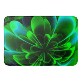 Groen gestileerde Corolla gebogen bloemblaadjes Badmat