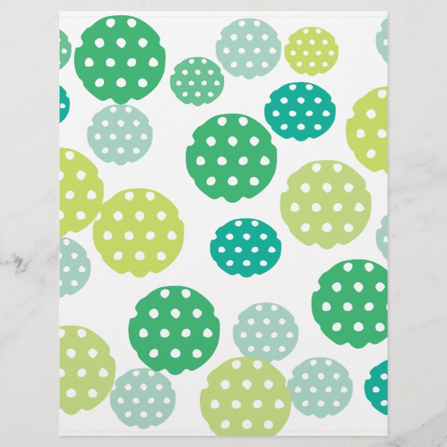 Groen gestippeld Cirkel Papier: (Voorkant)
