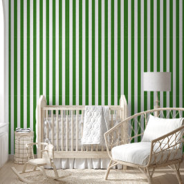 Groen gestreept behang