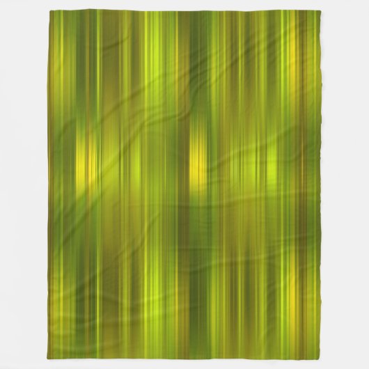 Groen gestreept fleece deken (Voorkant)