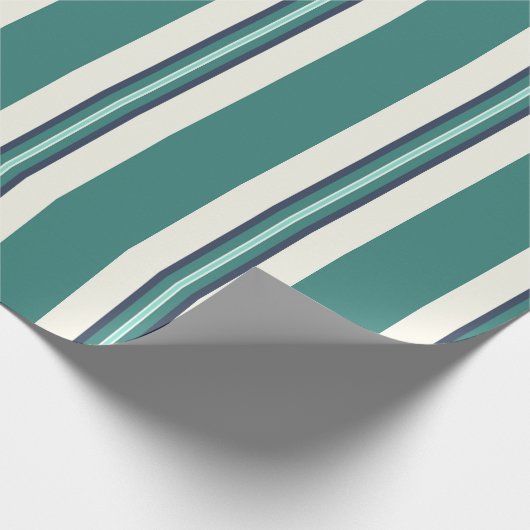 Groen gestreept inpakpapier (Hoek)
