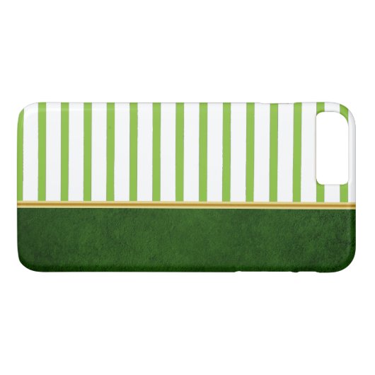 Groen gestreept iPhone 7 Hoesje (Achterkant (Horizontaal))