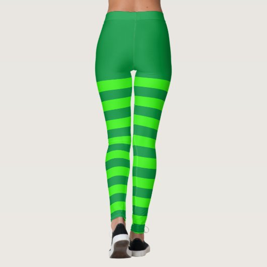 Groen gestreept leggings (Achterkant)