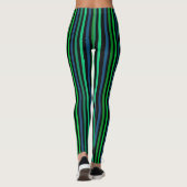 Groen gestreept leggings (Achterkant)