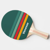 Groen gestreept met naam tafeltennisbatje (Zijkant)
