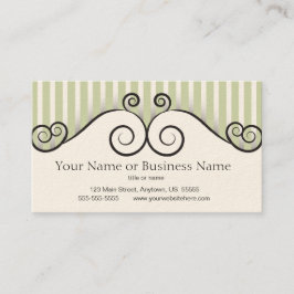  Groen Gestreept met Swirls Visitekaartje