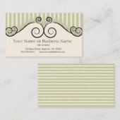 Groen Gestreept met Swirls Visitekaartje (Voorkant / Achterkant)