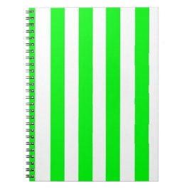 Groen gestreept notitieboek