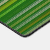 Groen Gestreept Patroon Art Desk Mat Pad (Hoek)