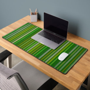 Groen  Gestreept Patroon Art Desk Mat Pad