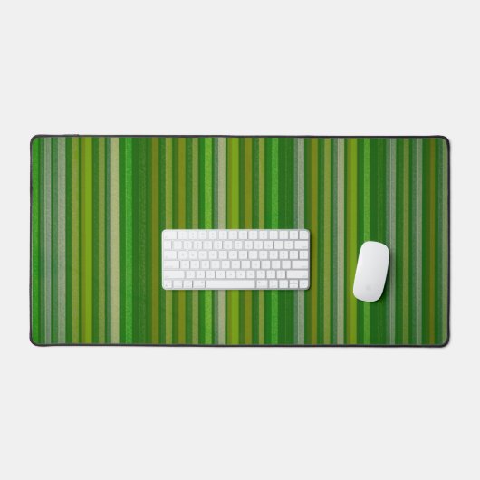 Groen Gestreept Patroon Art Desk Mat Pad (Keyboard & Muis)