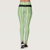 Groen gestreept patroon Leprechaun Belt Leggings (Achterkant)