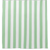 Groen gestreept schoengordijn douchegordijn (Voorkant)