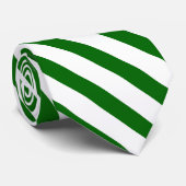 Groen gestreept stropdas (Opgerold)