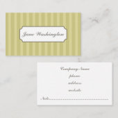 Groen gestreept Visitekaartje (Voorkant / Achterkant)