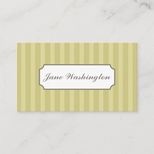 Groen gestreept Visitekaartje (Voorkant)