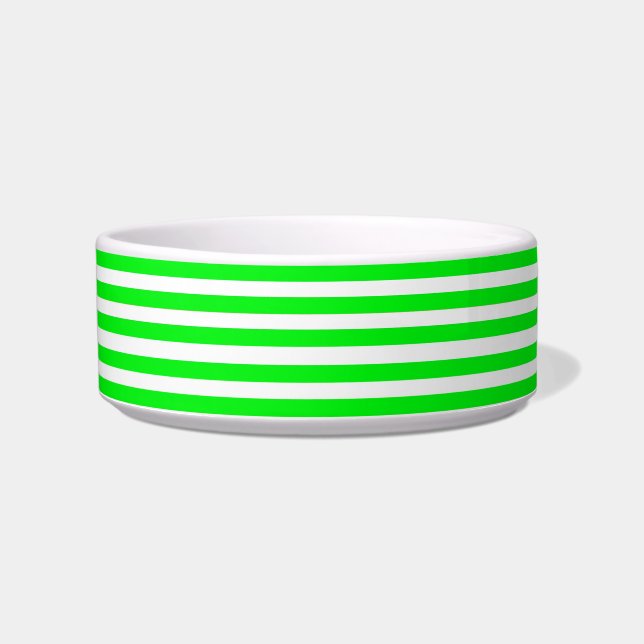 Groen gestreept voerbakje (Voorkant)