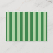 Groen gestreepte bruiloftshower displaydouche informatiekaartje (Achterkant)