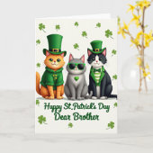 Groen gestreepte katten kaart (Gele Bloem)