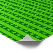 Groen gestreepte kerstboom patroon poster (Hoek)