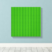 Groen gestreepte kerstboompatroon canvas afdruk (Insitu (Houten vloer))