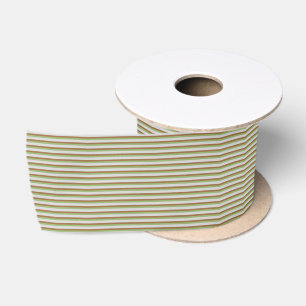 Groen gestreepte minimalistische elegante retro satijnen lint