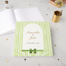 Groen Gestreepte Retro Bruiloft