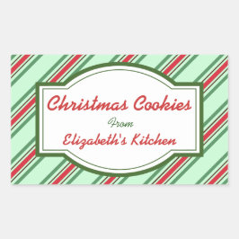 Groen Gestreepte Stickers van de Kerstmiskeuken