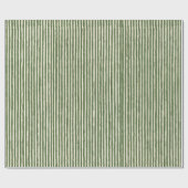 Groen Gestreepte Vintage Kerstvakantie Classic Cadeaupapier (Vlak)