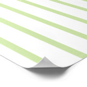 Groen gestreepte waterverf roos Kunstprint voor aa Poster (Hoek)