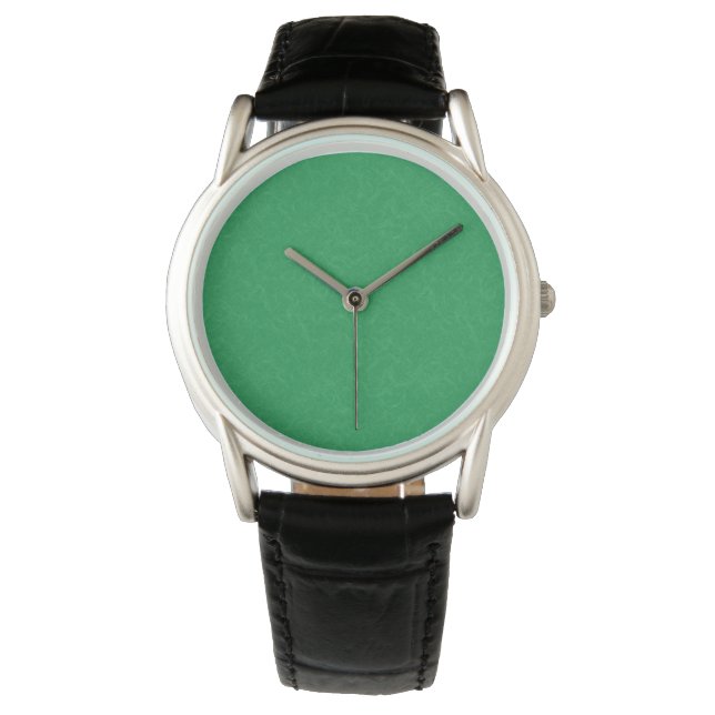 Groen gestructureerd oppervlak met wervelend patro horloge (Voorkant)