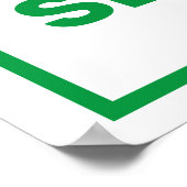 Groen getal zeventien Poster (Hoek)