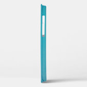 Groen getextureerd wandpatroon met turquoise Case-Mate iPhone case (Achterkant / Links)