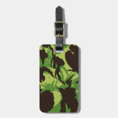 groen gevechtspatroon bagagelabel (Voorkant verticaal)