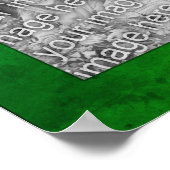 Groen gevlekt frame Maak je eigen foto Poster (Hoek)