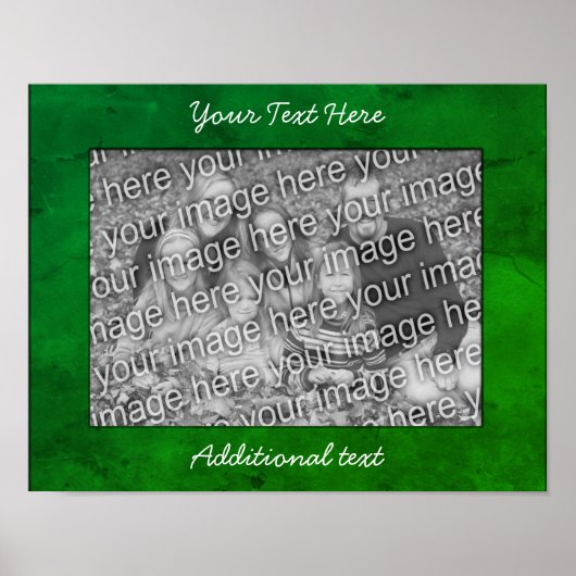 Groen gevlekt frame Maak je eigen foto Poster (Voorkant)