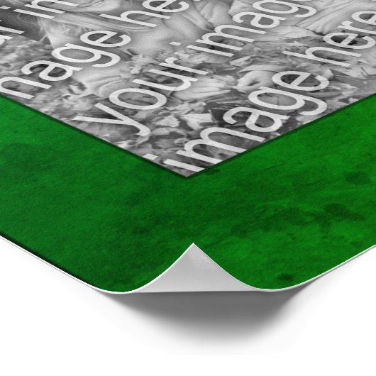 Groen gevlekt Lijst Creëer Uw eigen foto Poster (Hoek)