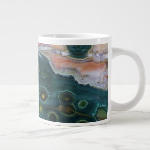 Groen gevlekte oceaan-jaspis grote koffiekop