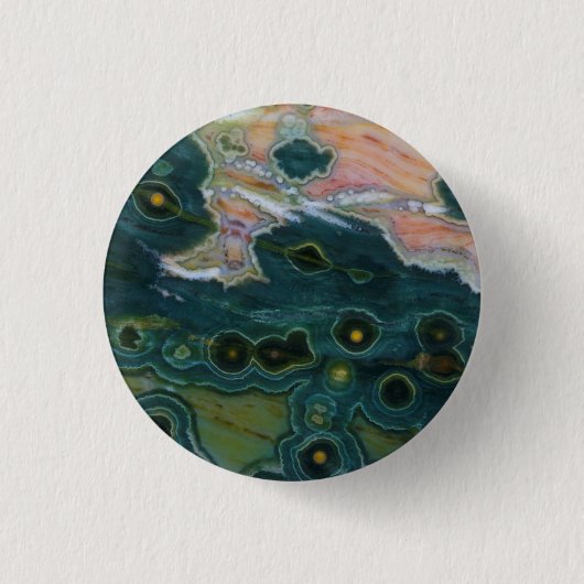 Groen gevlekte oceaan jaspis ronde button 3,2 cm (Voorkant)
