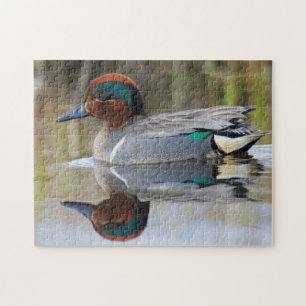 Groen gevlekte Wintertaling Legpuzzel