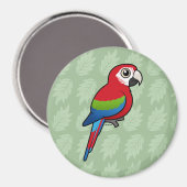 Groen gevleugelde ara magneet (Voorkant / Achterkant)