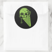 Groen gif Ice Cone Classic Round Sticker (Tas)