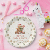 Groen Gingerbread Kerstmis Santa Baby shower Papieren Bordje (Feest)